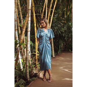 Shoshanna Kailyn Dress In Floral Sky Multi Size 6